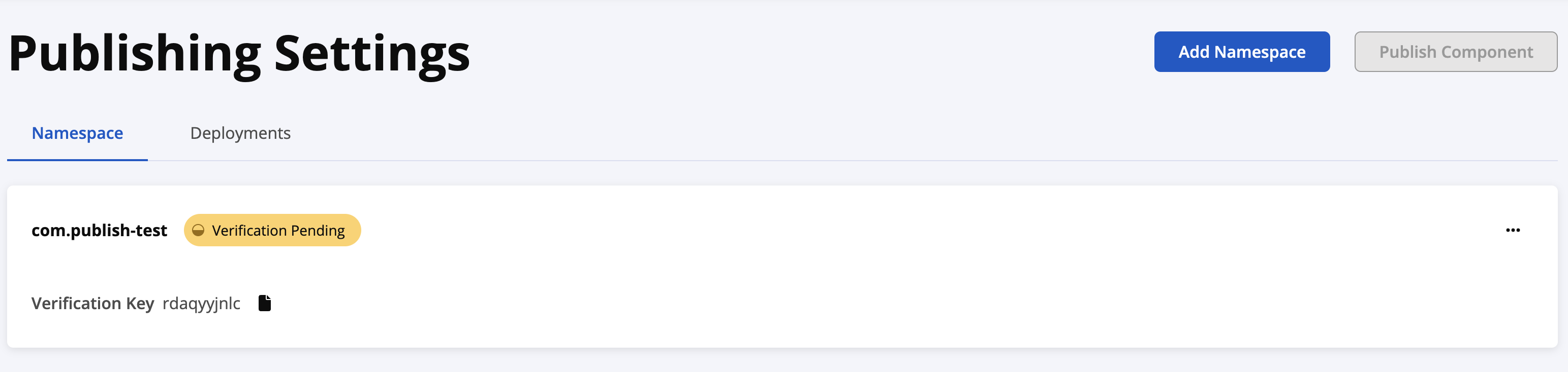 Namespace Verification Pending