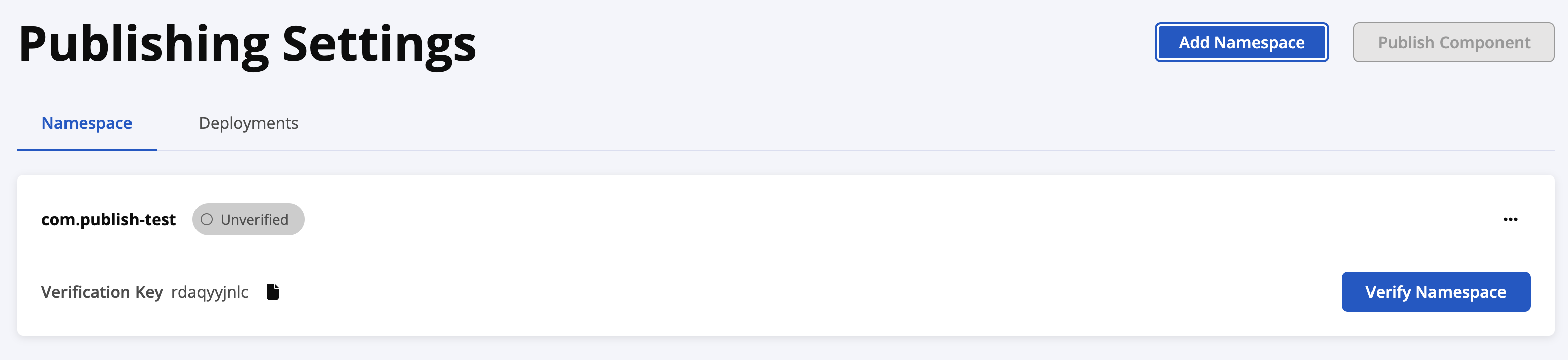 Namespace Added